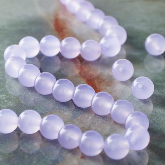 12 Pack: Light Purple Quartz Round Beads, 8mm by Bead Landing™